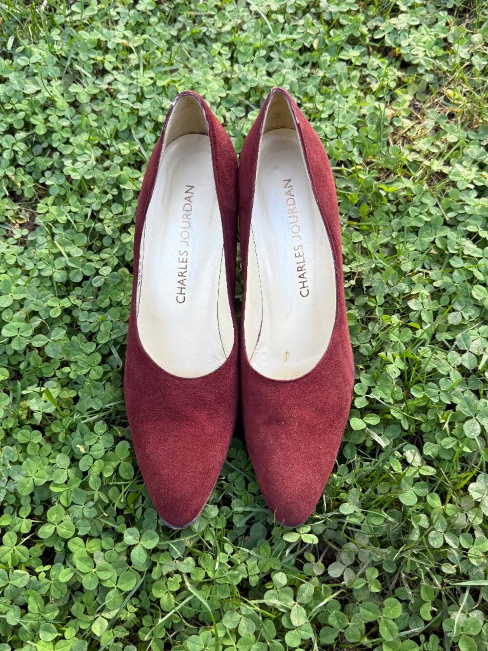 Charles Jourdan Made In Spain Burgundy Heels